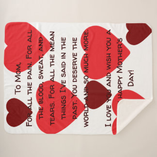 心のこもった母の日の毛布 シェルパブランケット