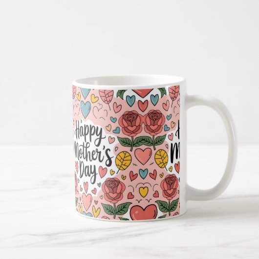 心のこもった母の日の贈り物と芸術 コーヒーマグカップ (右)
