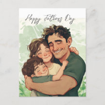 心のこもった父と息子の日はがき