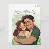 心のこもった父と息子の日はがき シーズンポストカード (正面/裏面)