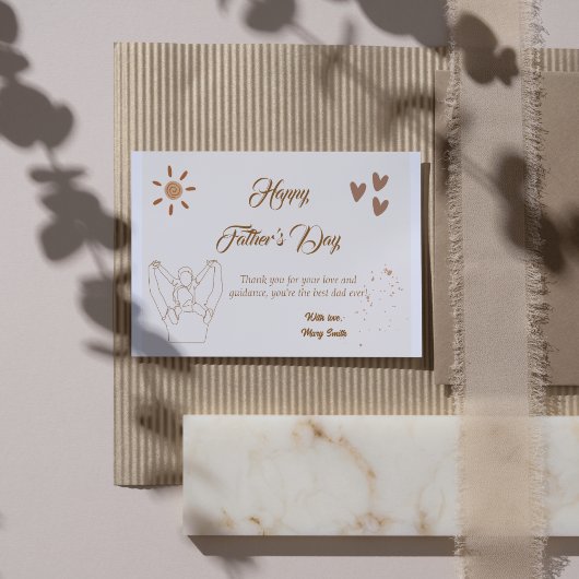 心のこもった父の日のカード – パーソナライズされた Gretin ポストカード