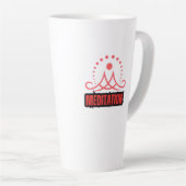 心のこもった瞑想 カフェラテマグ (右アングル)