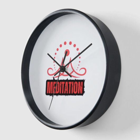 心のこもった瞑想 壁時計 (傾斜)