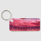 「心のこもった瞬間：エレガントハート・キーチェーン キーホルダー (裏面)