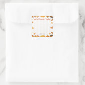 心のこもった瞬間 – 家族の名前&写真 スクエアシール (バッグ)