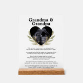心のこもった祖母おじいちゃん妊娠発表 アクリルサイン (正面)