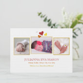 心のこもった紹介写真誕生の発表 案内状 (スタンド正面)