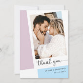 心のこもった結婚写真のサンキューカード サンキューカード (正面)