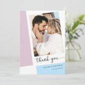 心のこもった結婚写真のサンキューカード サンキューカード (スタンド正面)