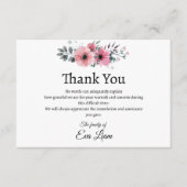 心のこもった葬儀サンキューカード エンクロージャーカード (正面)