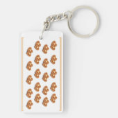 心のこもった言葉を持つハート型ワッフル キーホルダー (裏面)