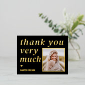 心のこもった言葉FOILありがとうはがき 箔シーズンポストカード (立ち正面)