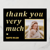 心のこもった言葉FOILありがとうはがき 箔シーズンポストカード (正面)