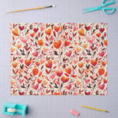 心のこもった開花：バレンタインデー 薄葉紙 (クラフト)