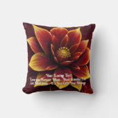 心のこもった開花:パーソナライズされたパズル驚き クッション (正面)