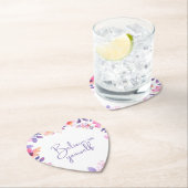 「心のこもった開花:フローラハート形状デザイン海岸 ペーパーコースター (インサイチュ)