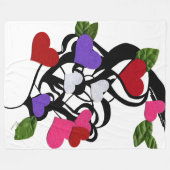 「心のこもった」フリースブランケット、大 フリースブランケット (正面(横))