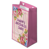 心のこもった「母の日の花」 スモールペーパーバッグ (正面アングル)