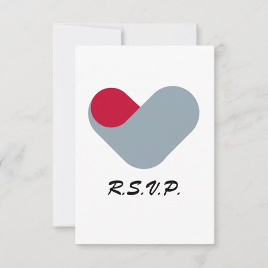 心のこもったRSVP 出欠カード (正面)