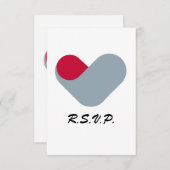 心のこもったRSVP 出欠カード (正面/裏面)