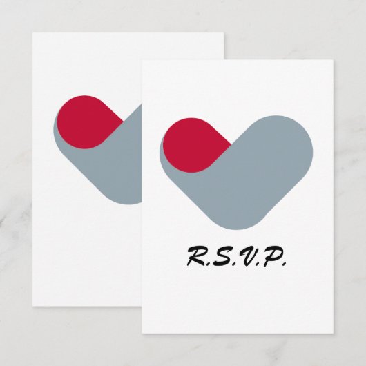 心のこもったRSVP 出欠カード (正面/裏面)