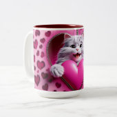 心のこもったSips:愛でカップバレンタインのマグカップ ツートーンマグカップ (正面左)