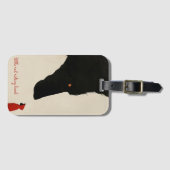 心のないオオカミと小さな赤い乗馬フード ラゲッジタグ (正面横)