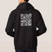 心のやすらぎ - QR パーカー (白) パーカ (裏面)