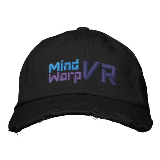 心のゆがみVRのBlack Hat会議 刺繍入りキャップ (正面)
