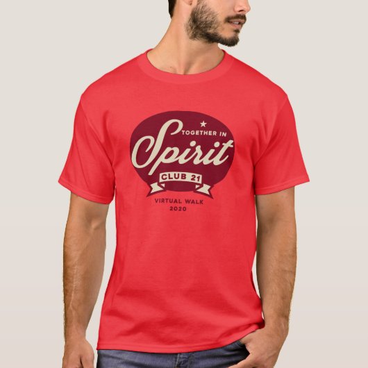 心のシャツを着て一緒にメンズ Tシャツ (正面)