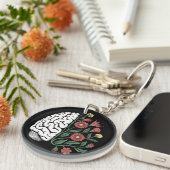 心のバランス：自然と知性 キーホルダー (正面右)