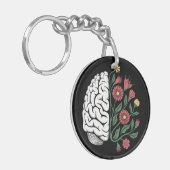 心のバランス：自然と知性 キーホルダー (正面左)