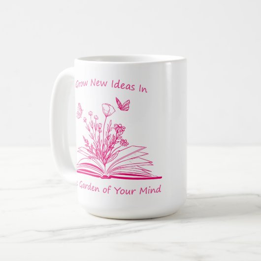 心のマグカップのアイディアに新しい成長 コーヒーマグカップ (正面左)