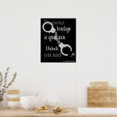 心のロックを解除（黒） ポスター (キッチン)