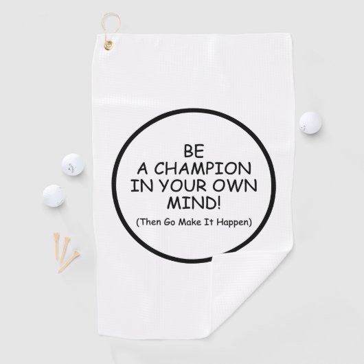 心の中でチャンピオンになる ゴルフタオル (インサイチュ)