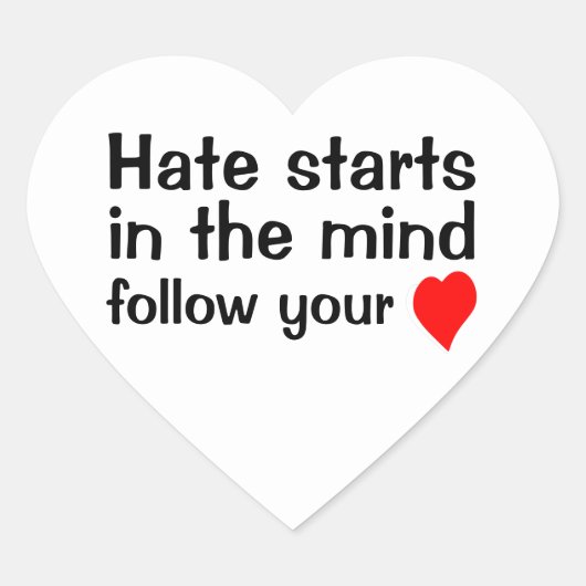心の中で憎みが始まる後を追あなたのハート平和 ハートシール (正面)