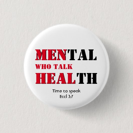 心の中で話す人は癒される 缶バッジ (正面)