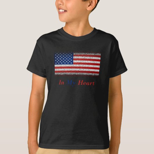 心の中のアメリカ アメリカ国旗 Tシャツ (正面)