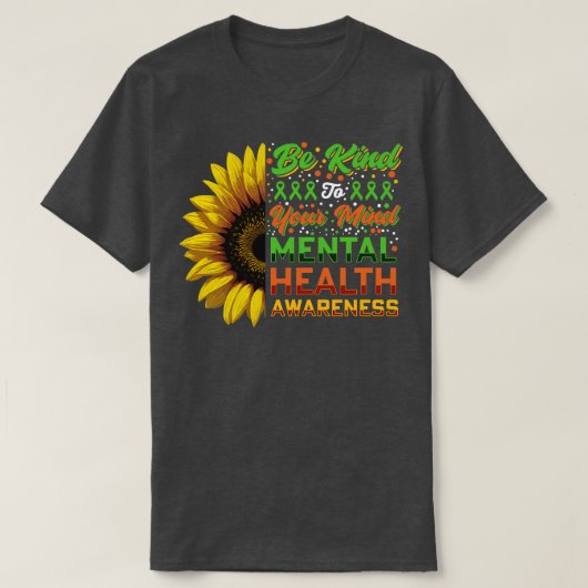 心の中の健康に対する意識を持っている Tシャツ (デザイン正面)