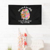 心の健康は健康の脳と同じである 横断幕 (インサイチュ)