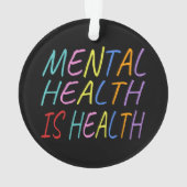心の健康は健康、精神の健康認識度 オーナメント (裏面)