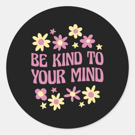 心の健康は心に優しい ラウンドシール (正面)