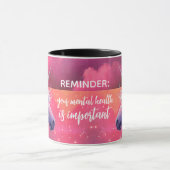 心の健康は虹の一角獣 マグカップ (中央)