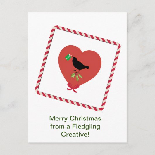 心の健康を促進するためのク前向きリスマスカード シーズンポストカード (正面)