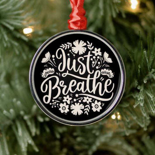 心の健康マインドフルネスを真っ黒に吸い込む メタルオーナメント (ツリー)