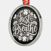 心の健康マインドフルネスを真っ黒に吸い込む メタルオーナメント (左)