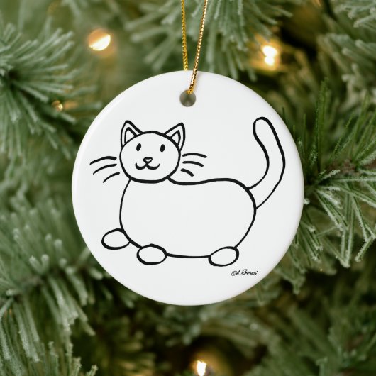 「心の優しい女性がここに住む」休日オーナメント セラミックオーナメント (ツリー)