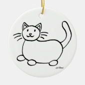 「心の優しい女性がここに住む」休日オーナメント セラミックオーナメント (正面)