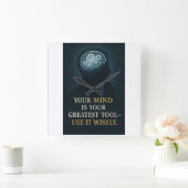 心の力を利用する スクエア壁時計 (ホーム)