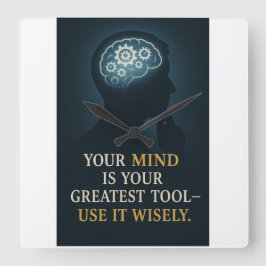 心の力を利用する スクエア壁時計